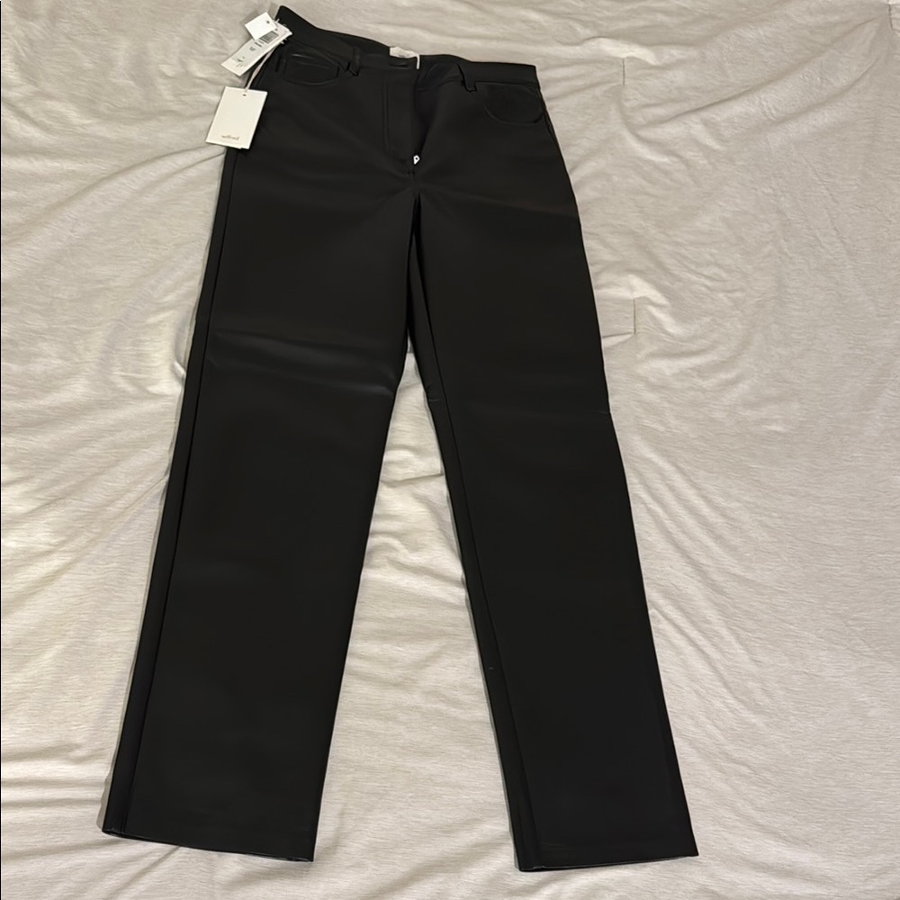 Aritzia Wilfred High-Waisted Leather Pants
